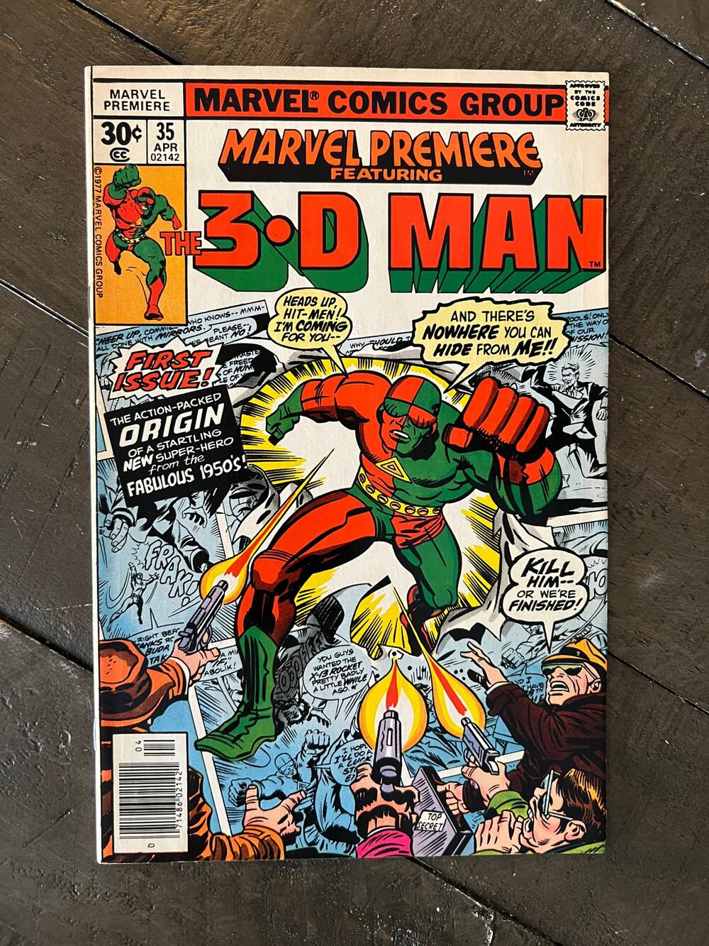 VINTAGE 1977 Marvel "3-D MAN" - NM/Uncommon - Origin Issue - 50 years old!